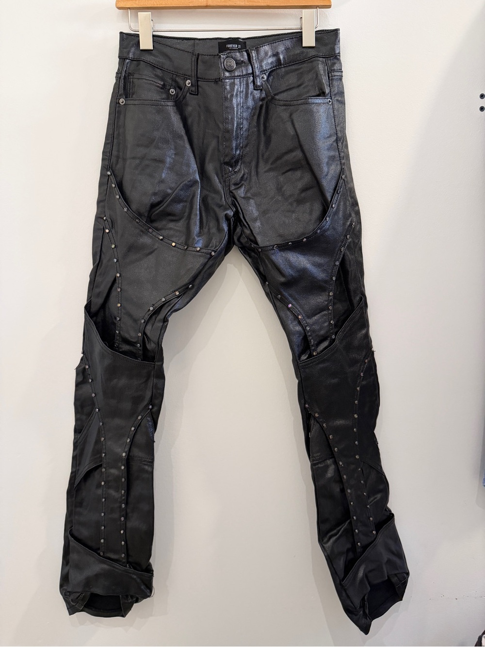 Forever 21 Black Skinny Faux Leather Pants